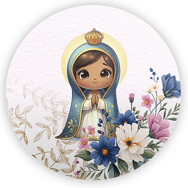 Painel Redondo Sublimado 3D - Nossa Senhora