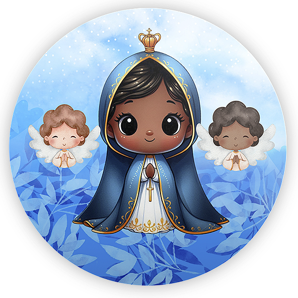Painel Redondo Sublimado 3D - Nossa Senhora