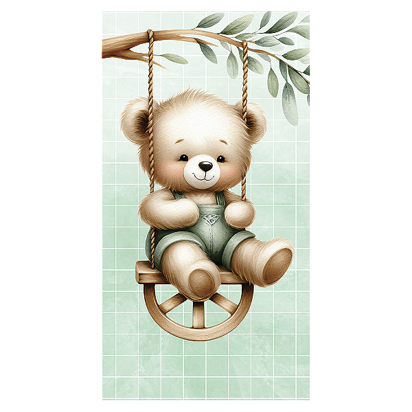 Faixa Lateral Sublimado 3D - Ursinho Verde