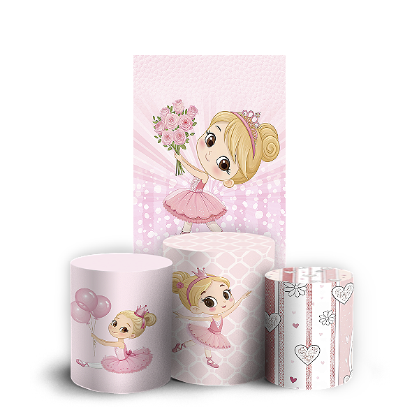 Faixa Lateral e Trio Cilindro Sublimado 3D Vest Facil - Bailarina