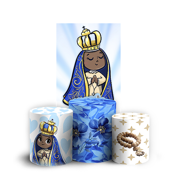 Faixa Lateral e Trio Cilindro Sublimado 3D Vest Facil - Nossa Senhora