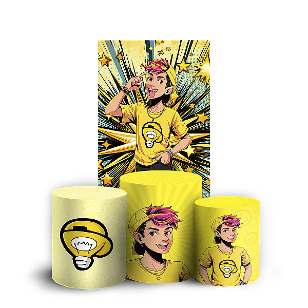 Faixa Lateral e Trio Cilindro Sublimado 3D Vest Facil - Os Rosas