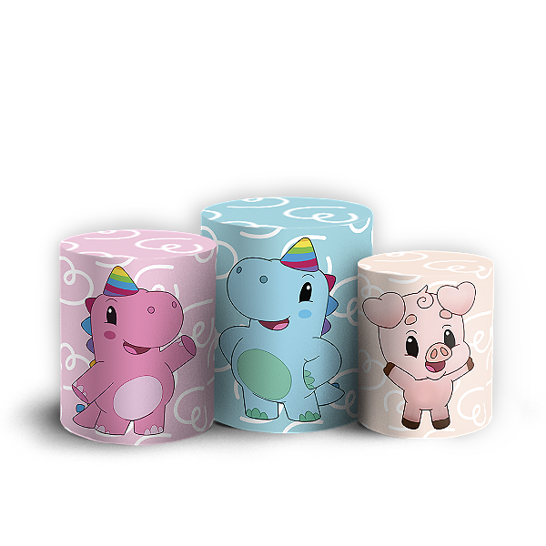 Trio Cilindro Sublimado 3D - Baby Tube