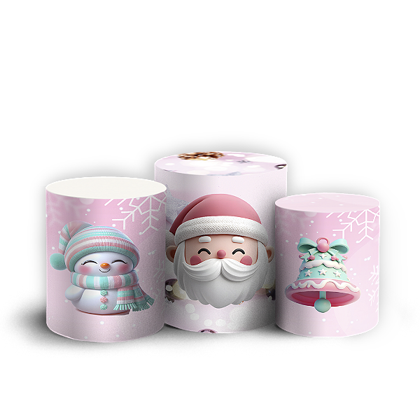Trio Cilindro Sublimado 3D - Natal