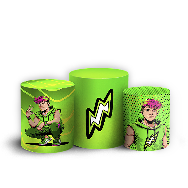 Trio Cilindro Sublimado 3D - Os Rosas