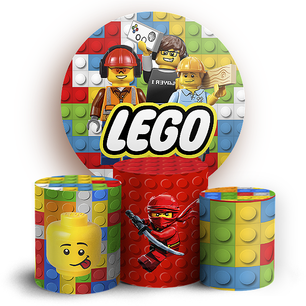 KIT Redondo e Trio Sublimado 3D - Lego