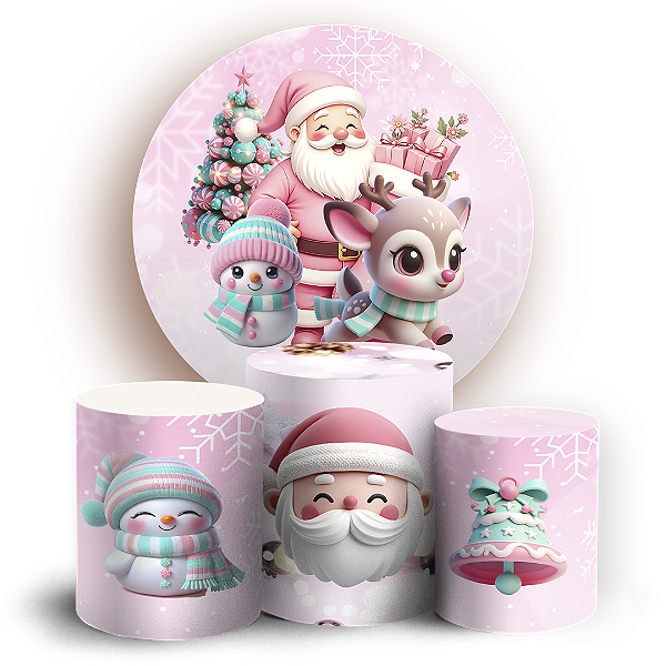 KIT Redondo e Trio Sublimado 3D - Natal