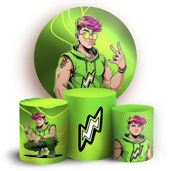 KIT Redondo e Trio Sublimado 3D - Os Rosas