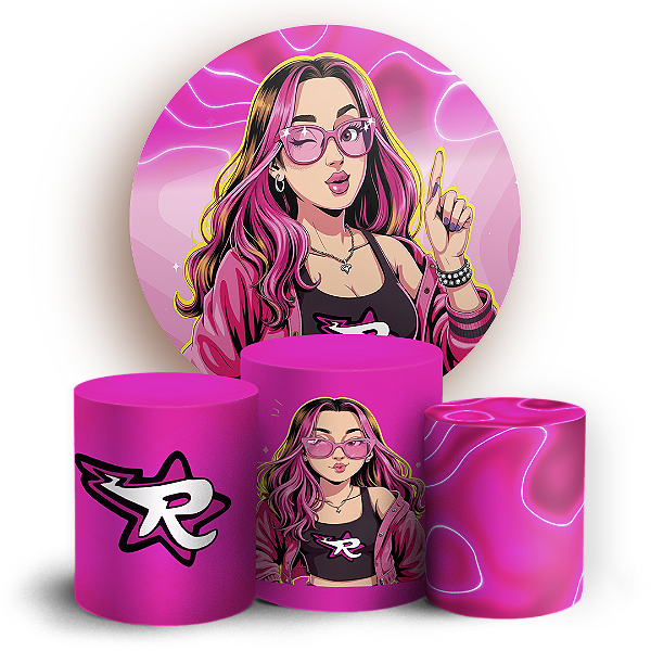 KIT Redondo e Trio Sublimado 3D - Os Rosas