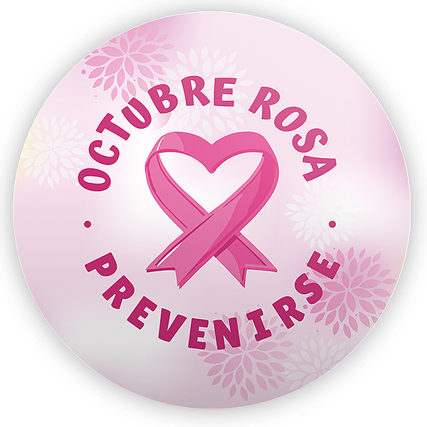 Painel Redondo Sublimado 3D - Octubre Rosa ES