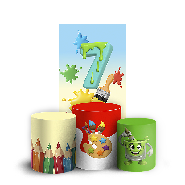 Faixa Lateral e Trio Cilindro Sublimado 3D Vest Facil - Pintando O 7