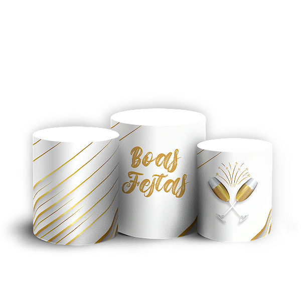 Trio Cilindro Sublimado 3D - Ano Novo