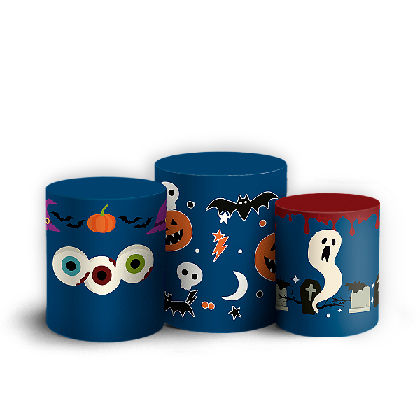 Trio Cilindro Sublimado 3D - Noche de Brujas ES