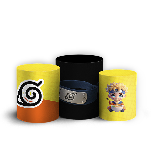 Trio Cilindro Sublimado 3D - Naruto