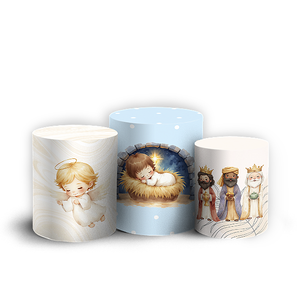 Trio Cilindro Sublimado 3D - Natal