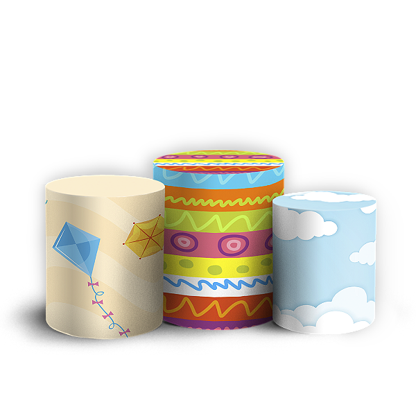 Trio Cilindro Sublimado 3D - Pipa