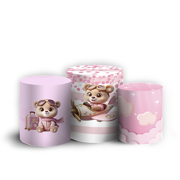 Trio Cilindro Sublimado 3D - Ursinha