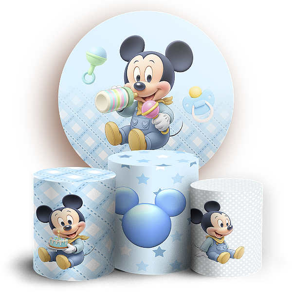 KIT Redondo e Trio Sublimado 3D - Minnie