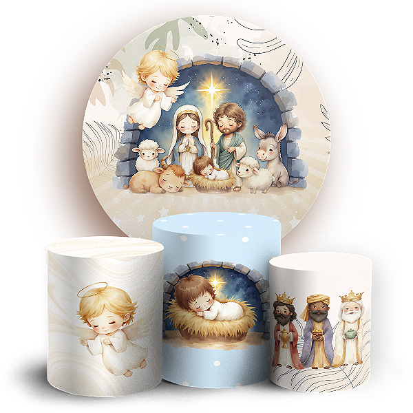 KIT Redondo e Trio Sublimado 3D - Natal