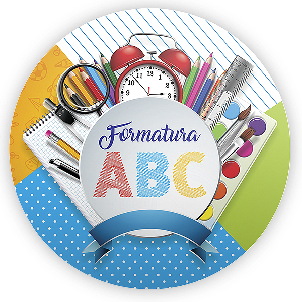 Painel Redondo Sublimado 3D - Formatura ABC
