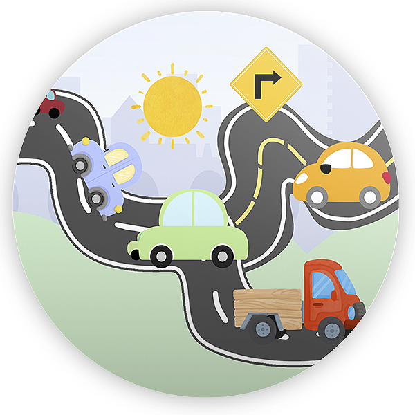 Painel Redondo Sublimado 3D - Transporte