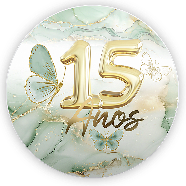 Painel de Mesa Sublimado 3D - 15 Anos