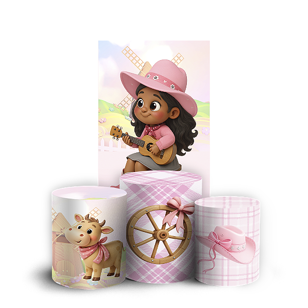 Faixa Lateral e Trio Cilindro Sublimado 3D Vest Facil - Fazendinha