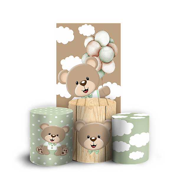 Faixa Lateral e Trio Cilindro Sublimado 3D Vest Facil - Urso