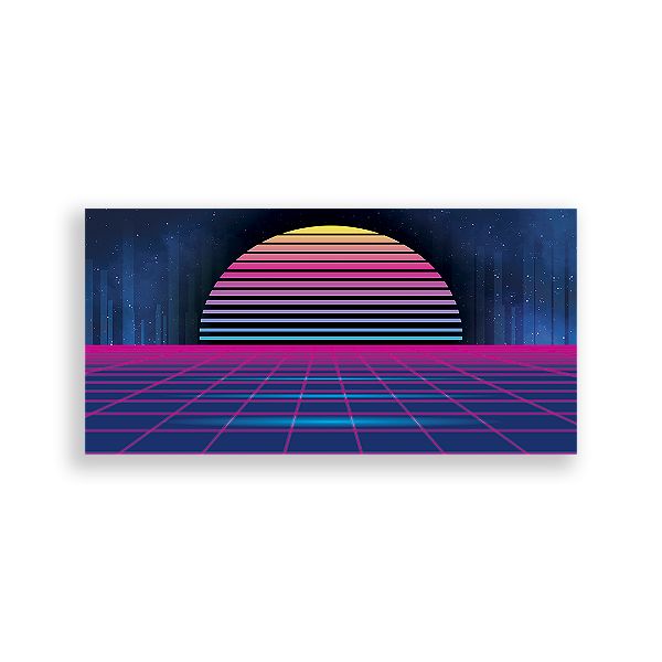 Painel Retangular Sublimado 3D - Anos 80