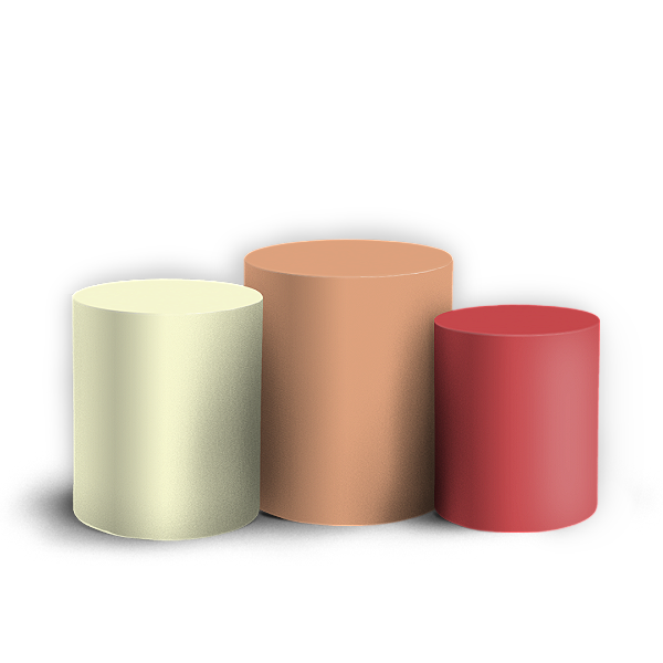 Trio Cilindro Sublimado 3D - Cores