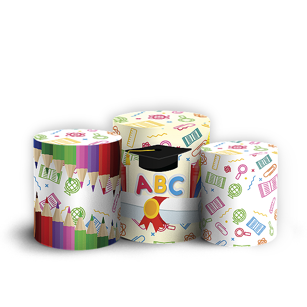 Trio Cilindro Sublimado 3D - ABC