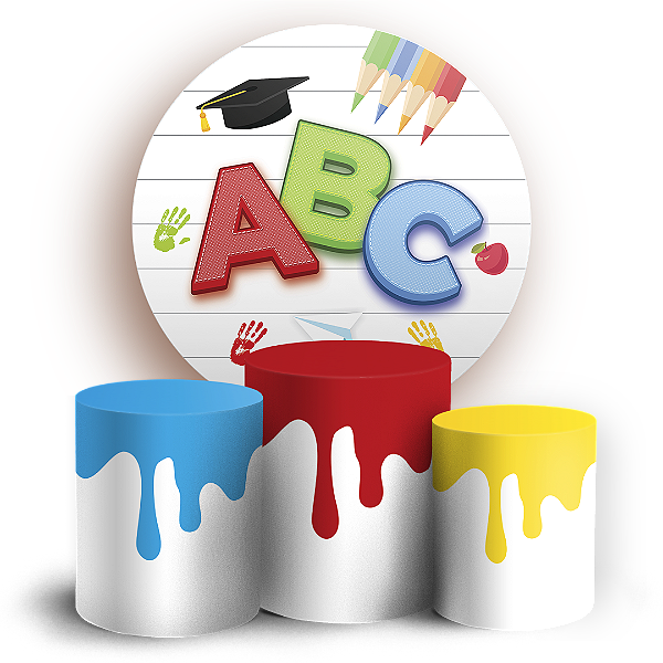 KIT Redondo e Trio Sublimado 3D - ABC