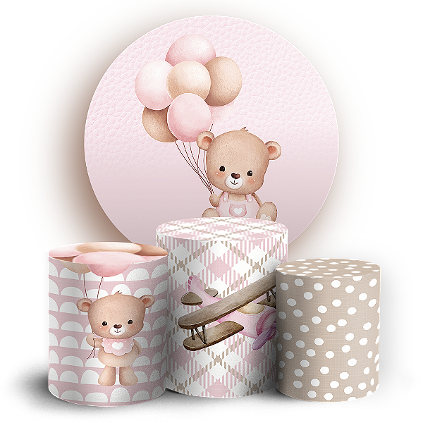 KIT Redondo e Trio Sublimado 3D - Urso