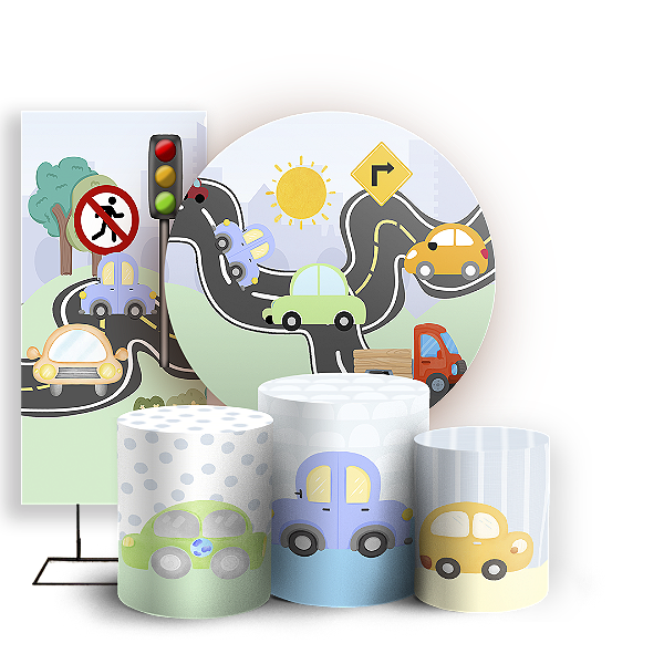 KIT Redondo Trio e Faixa Sublimado 3D - Transporte