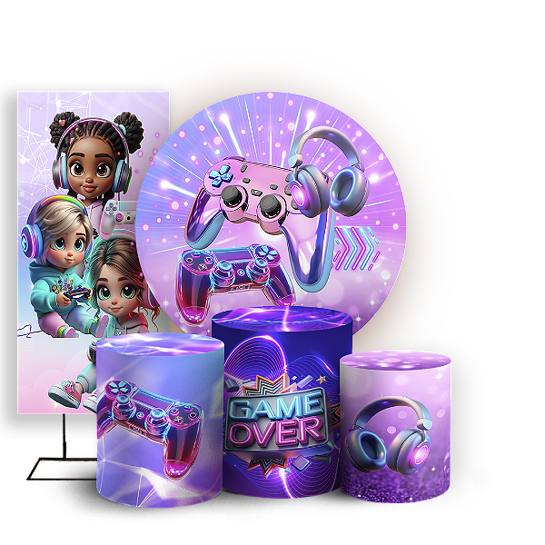 KIT Redondo Trio e Faixa Sublimado 3D - Video Games