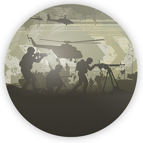 Painel Redondo Sublimado 3D - Exército