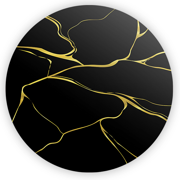 Painel de Mesa Sublimado 3D - Marmore Dourado