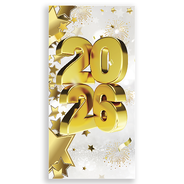 Faixa Lateral Sublimado 3D - Ano Novo 2026