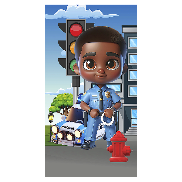 Faixa Lateral Sublimado 3D - Polícia