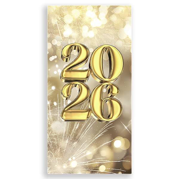 Faixa Lateral Sublimado 3D - Ano Novo 2026