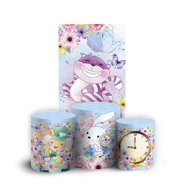 Faixa Lateral e Trio Cilindro Sublimado 3D Vest Facil - Alice no País das Maravilhas