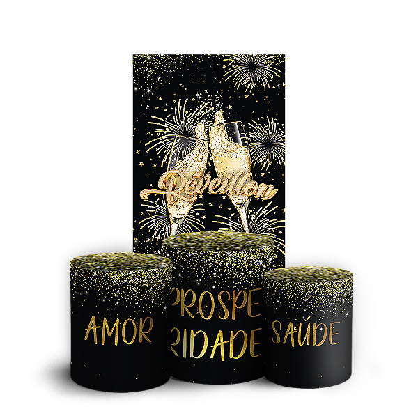 Faixa Lateral e Trio Cilindro Sublimado 3D Vest Facil - Ano Novo