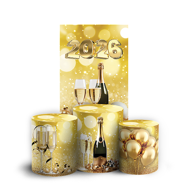 Faixa Lateral e Trio Cilindro Sublimado 3D Vest Facil - Ano Novo