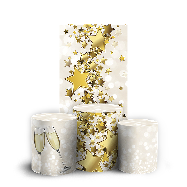 Faixa Lateral e Trio Cilindro Sublimado 3D Vest Facil - Ano Novo