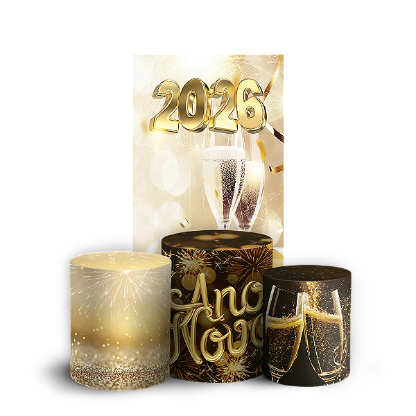 Faixa Lateral e Trio Cilindro Sublimado 3D Vest Facil - Ano Novo 2026