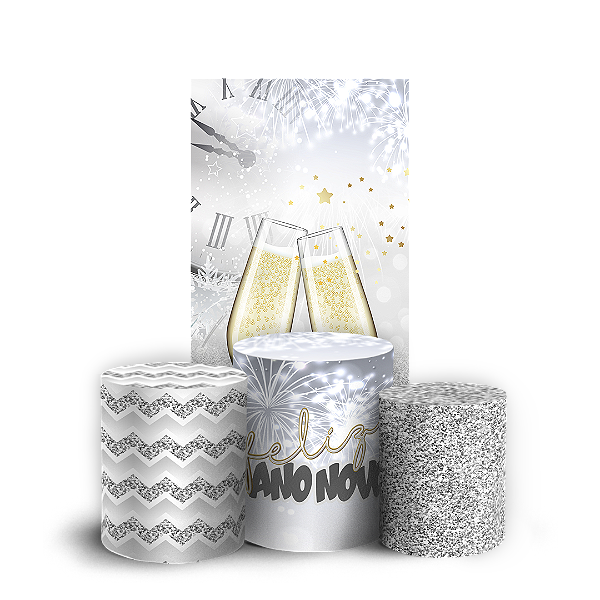 Faixa Lateral e Trio Cilindro Sublimado 3D Vest Facil - Ano Novo