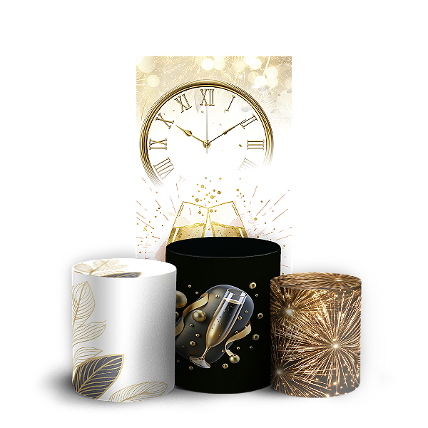 Faixa Lateral e Trio Cilindro Sublimado 3D Vest Facil - Ano Novo