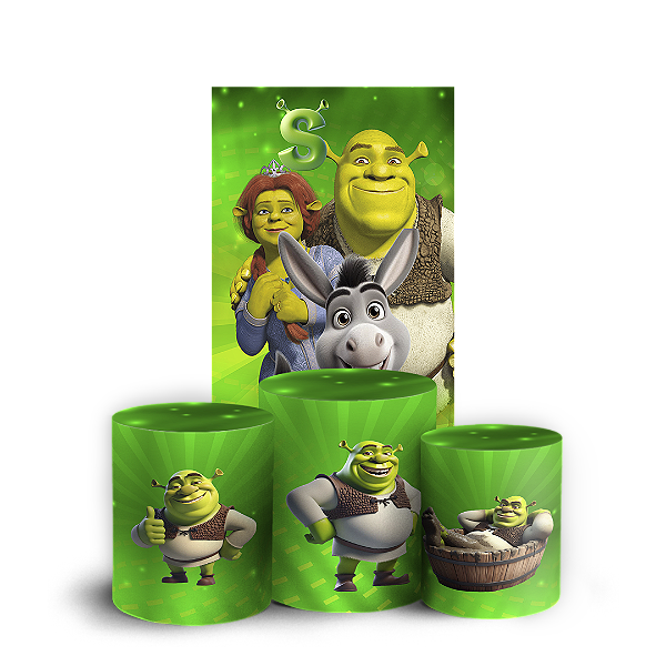 Faixa Lateral e Trio Cilindro Sublimado 3D Vest Facil - Shrek