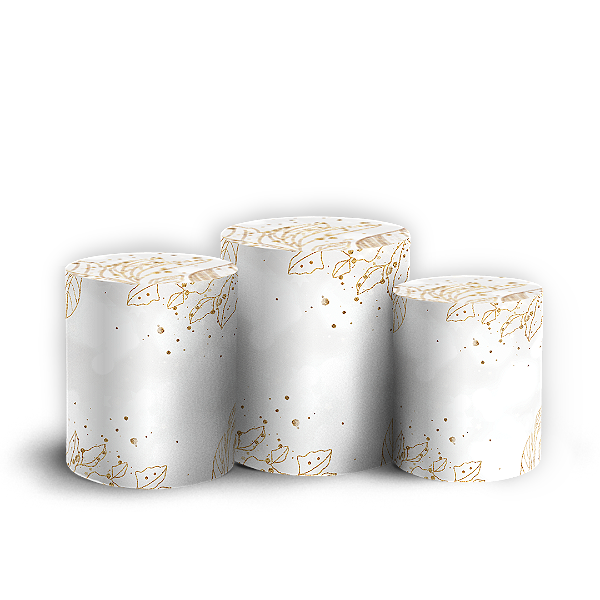 Trio Cilindro Sublimado 3D - Ano Novo