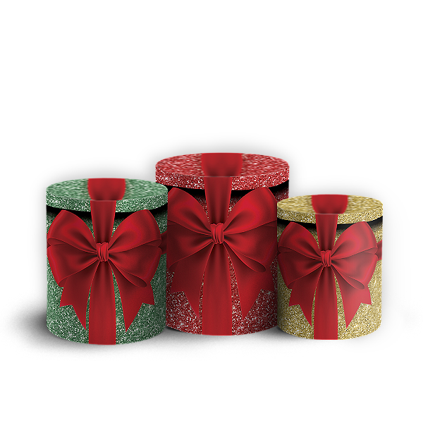 Trio Cilindro Sublimado 3D - Natal